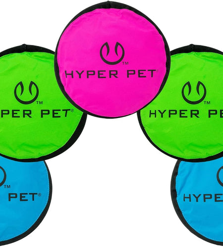 Flippy Flopper Dog Frisbee Interactive Dog Toys (Flying Disc Dog Fetch Toy - Floats in Water & Safe on Teeth) 2 Pack or 5 Pack, Colors Will Vary