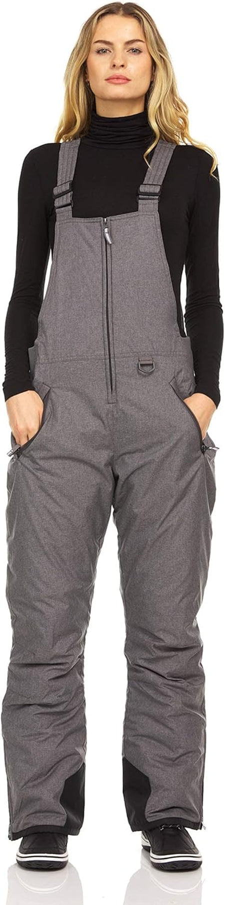 Womens Insulated Water Resistant Ski Snow Bib Pants