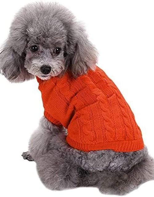 Load image into Gallery viewer, Small Dog Sweaters Knitted Pet Cat Sweater Warm Dog Sweatshirt Dog Winter Clothes Kitten Puppy Sweater
