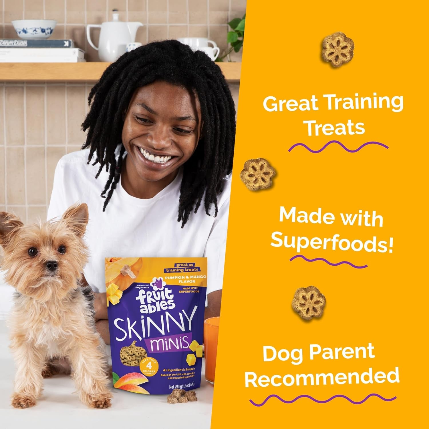 Skinny Mini Dog Treats | Healthy Treats for Dogs | Low Calorie Training Treats | Free of Wheat, Corn and Soy