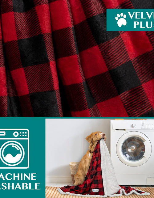 Load image into Gallery viewer, Dog Blanket, Sherpa Dog Blanket | Plush, Reversible, Warm Pet Blanket for Dog Bed, Couch, Sofa, Car
