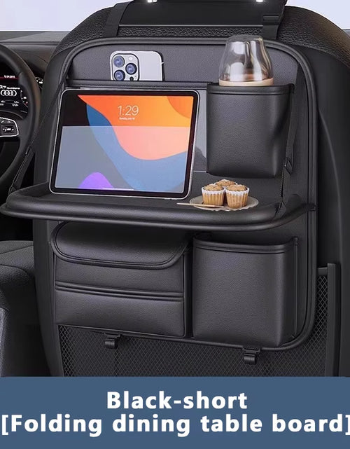 Load image into Gallery viewer, Car Seat Back Organizer Auto Back Seat Storage Bag with Foldable Table Tray Tablet Holder Tissue Box Car Accessories
