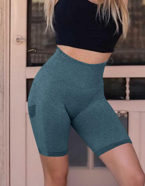 Load image into Gallery viewer, Scrunch Butt Lifting Shorts for Women Workout Gym Smile Contour Seamless Leggings High Waist Ruched Booty Yoga Shorts
