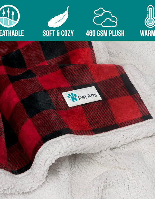 Load image into Gallery viewer, Dog Blanket, Sherpa Dog Blanket | Plush, Reversible, Warm Pet Blanket for Dog Bed, Couch, Sofa, Car
