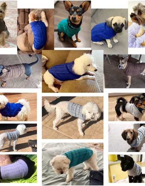 Load image into Gallery viewer, Small Dog Sweaters Knitted Pet Cat Sweater Warm Dog Sweatshirt Dog Winter Clothes Kitten Puppy Sweater
