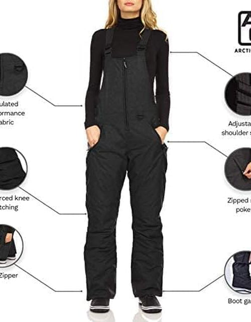 Load image into Gallery viewer, Womens Insulated Water Resistant Ski Snow Bib Pants
