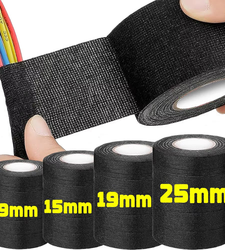 Electrical Tape Heat-Resistant Harness Bundle Insulation Auto Wiring Fabric Cloth Wrap Waterproof Cable Organizer Adhesive Tapes