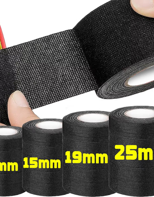 Load image into Gallery viewer, Electrical Tape Heat-Resistant Harness Bundle Insulation Auto Wiring Fabric Cloth Wrap Waterproof Cable Organizer Adhesive Tapes
