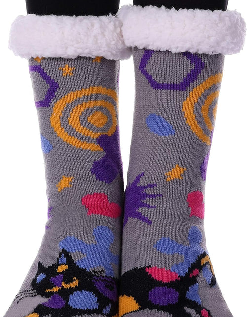 Load image into Gallery viewer, Non Slip Slipper Socks for Womens Fuzzy Soft Cozy Grippers Winter Warm Animal Fleece-Lined Home Socks
