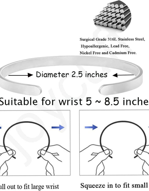Load image into Gallery viewer, Inspirational Bracelets for Women Inspirational Cuff Bangle for Her with Engraved Message Christmas Birthday Gifts for Her
