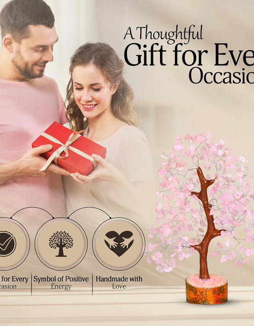Load image into Gallery viewer, Rose Quartz Crystal Tree - Bonsai Tree of Life - Pink Room Decor - Spiritual Decor - Desk Decorations for Women Office - Gemstones and Crystals - Stones and Crystals - Money Tree - Good Luck Charms
