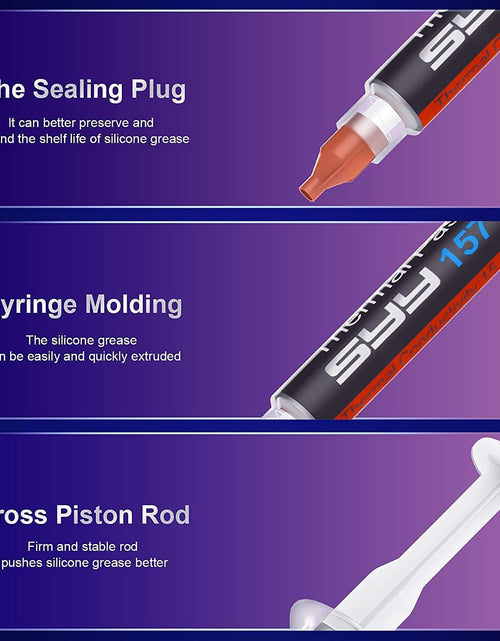 Load image into Gallery viewer, Thermal Paste,  2 Grams CPU Paste Thermal Compound Paste Heatsink for Ic/Processor/Cpu/All Coolers, 15.7W/M.K Carbon Based High Performance, Thermal Interface Material, CPU Thermal Paste
