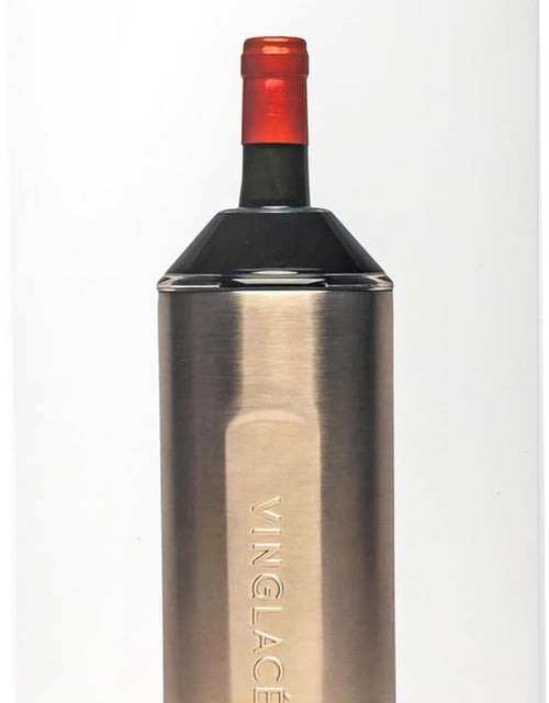 Load image into Gallery viewer, Wine Bottle Chiller- Portable Champagne Insulator- Stainless Steel Wine Cooler Sleeve, Black
