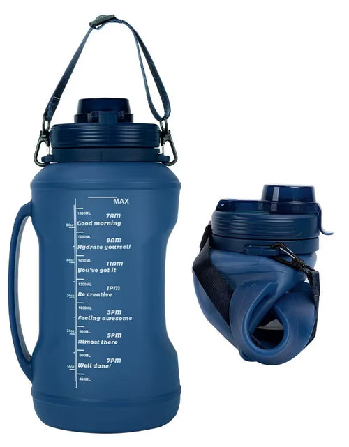 Load image into Gallery viewer, HydraFlex™ 2L Foldable Silicone Water Bottle – Ultimate Sports &amp; Outdoor Hydration
