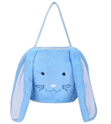 Plush Easter Bunny Basket, Monogrammed Bunny Easter Buckets with Long Plush Ear, Egg Hunting Easter Gift Bags Easter Tote Bags for Easter Decorations Candy Gifts…