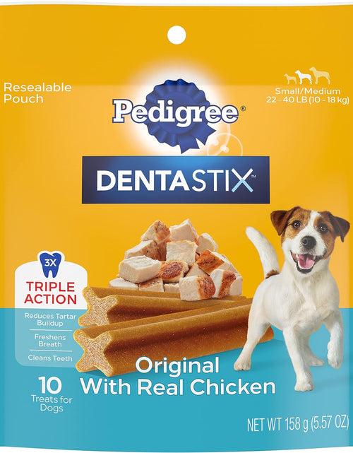 Load image into Gallery viewer, DENTASTIX Small/Medium Dog Dental Treats Original Flavor Dental Bones, 5.57 Oz - 10 Count (Pack of 7)
