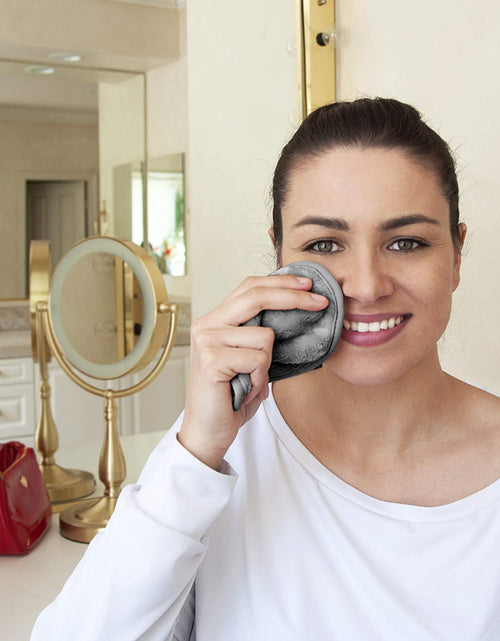 Load image into Gallery viewer, Makeup Removal Cleaning Cloth, Washable and Reusable, 5 by 5 Inches, Gray, Pack of 10
