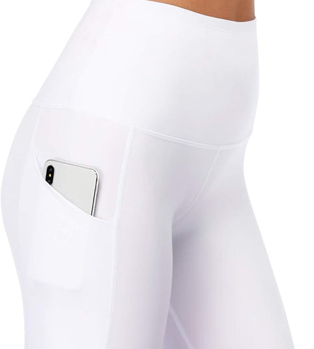 Women'S High Waist Spandex Yoga Shorts for Bike Running Two Side Pockets