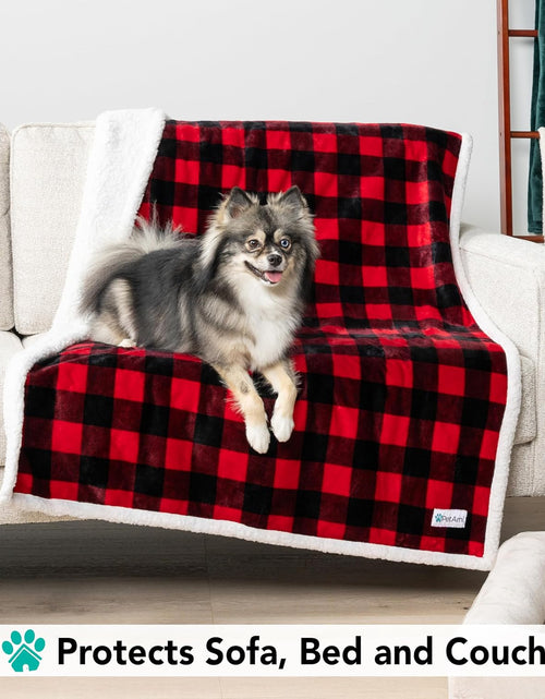 Load image into Gallery viewer, Dog Blanket, Sherpa Dog Blanket | Plush, Reversible, Warm Pet Blanket for Dog Bed, Couch, Sofa, Car
