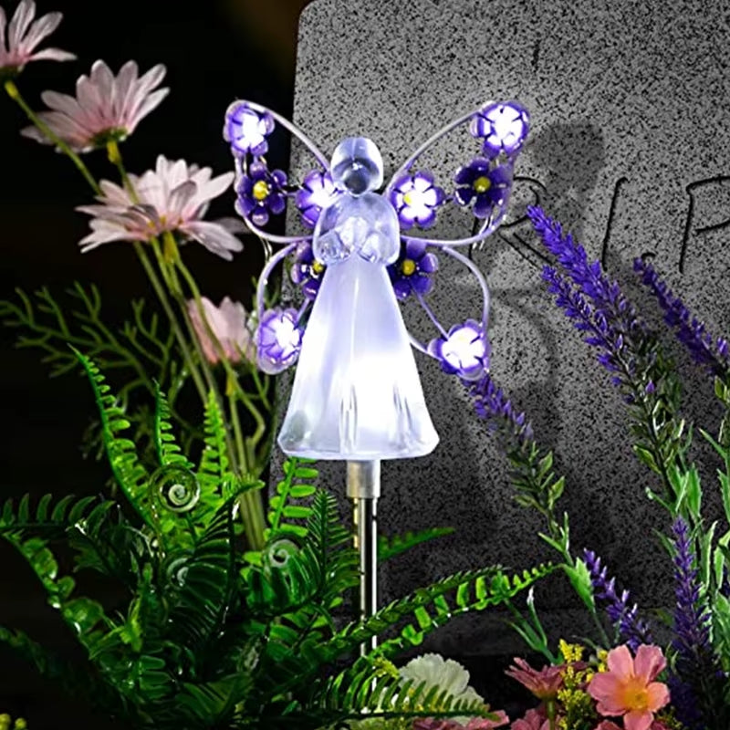Celestial Garden Angel Lamp – Customizable Sunlight Outdoor Lighting for Your Garden
