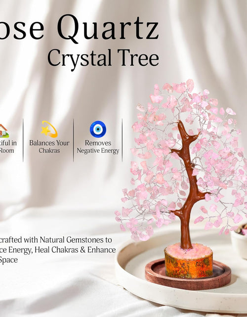 Load image into Gallery viewer, Rose Quartz Crystal Tree - Bonsai Tree of Life - Pink Room Decor - Spiritual Decor - Desk Decorations for Women Office - Gemstones and Crystals - Stones and Crystals - Money Tree - Good Luck Charms

