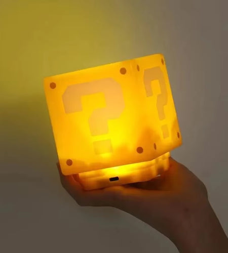 LED Question Mark Brick Night Light with Music USB Charging Desk Lamp Light Birthday X-Mas Gifts
