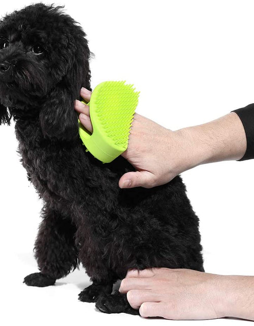 Load image into Gallery viewer, Soft Silicone Dog &amp; Cat Grooming Brush - Pet Bath &amp; Massage for Short or Long Hair - Slicker Shedding Hair Brush Purple
