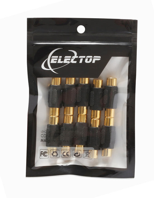 Load image into Gallery viewer, [10 Pack] RCA Female to Female Coupler Audio Video Gold Adapter, for Phono,Speaker,Rca Cable,Amplifier

