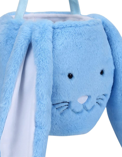 Load image into Gallery viewer, Plush Easter Bunny Basket, Monogrammed Bunny Easter Buckets with Long Plush Ear, Egg Hunting Easter Gift Bags Easter Tote Bags for Easter Decorations Candy Gifts…
