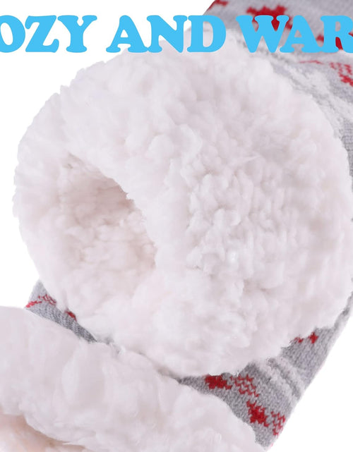 Load image into Gallery viewer, Women'S Winter Super Soft Warm Cozy Fuzzy Snowflake Deer Fleece-Lined with Grippers Slipper Socks
