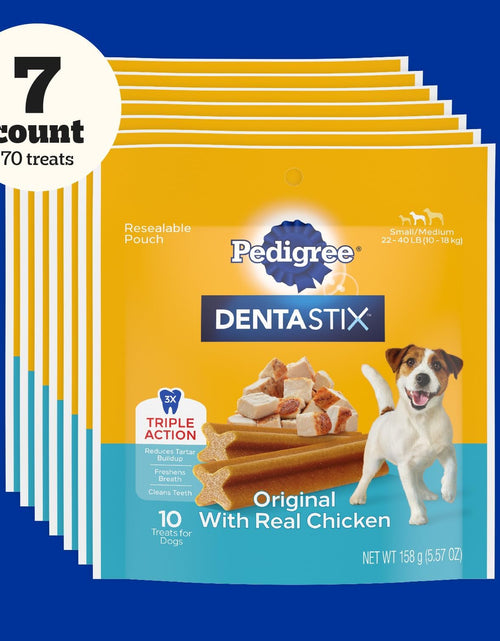 Load image into Gallery viewer, DENTASTIX Small/Medium Dog Dental Treats Original Flavor Dental Bones, 5.57 Oz - 10 Count (Pack of 7)

