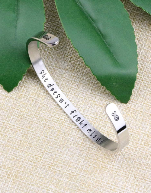 Load image into Gallery viewer, Inspirational Bracelets for Women Inspirational Cuff Bangle for Her with Engraved Message Christmas Birthday Gifts for Her
